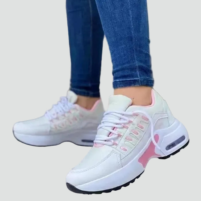 Dame Platform Sneakers Med Snørebånd Og Polstret Sål