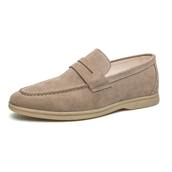 Herre Penny Loafers I Ruskindslook – Behagelige Skridsikre Sko Til Smart Casual Brug