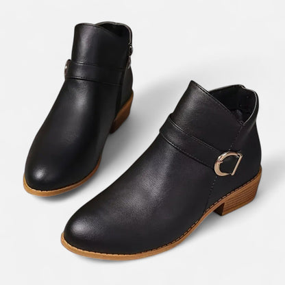 Damskie botki z ostrym noskiem i klamrą – eleganckie obuwie na jesień, zimę, co dzień i w stylu smart casual