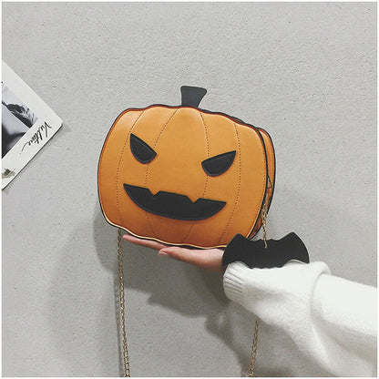 Dame Halloween-crossbody-taske Med Græskarfigur – Festlig Taske Med Kæderem Til Halloween, Fest Og Særlige Anledninger