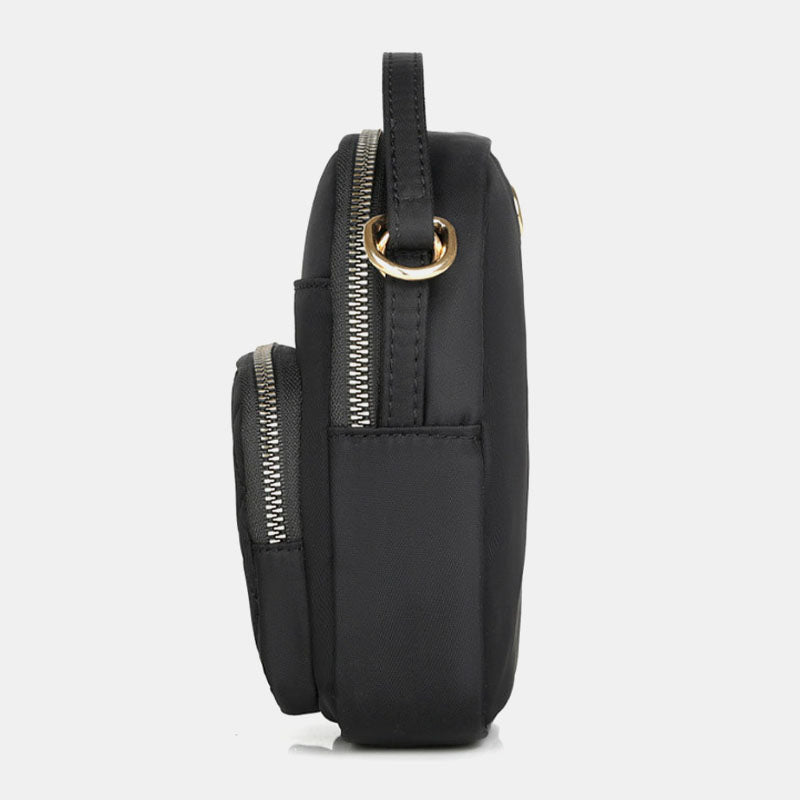 Dame Quiltet Mini-crossbody-taske Til Telefon Med Flere Lommer – Kompakt Taske Med Justerbar Skulderrem Til Hverdagsbrug, Shopping Og Fritid