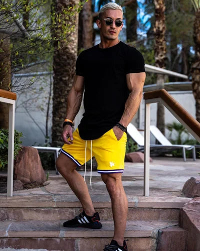 Herre Longline T-Shirt i Athletic Fit med Stretch Komfort