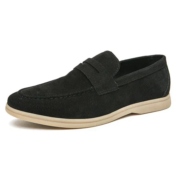 Herre Penny Loafers I Ruskindslook – Behagelige Skridsikre Sko Til Smart Casual Brug