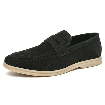 Herre Penny Loafers I Ruskindslook – Behagelige Skridsikre Sko Til Smart Casual Brug