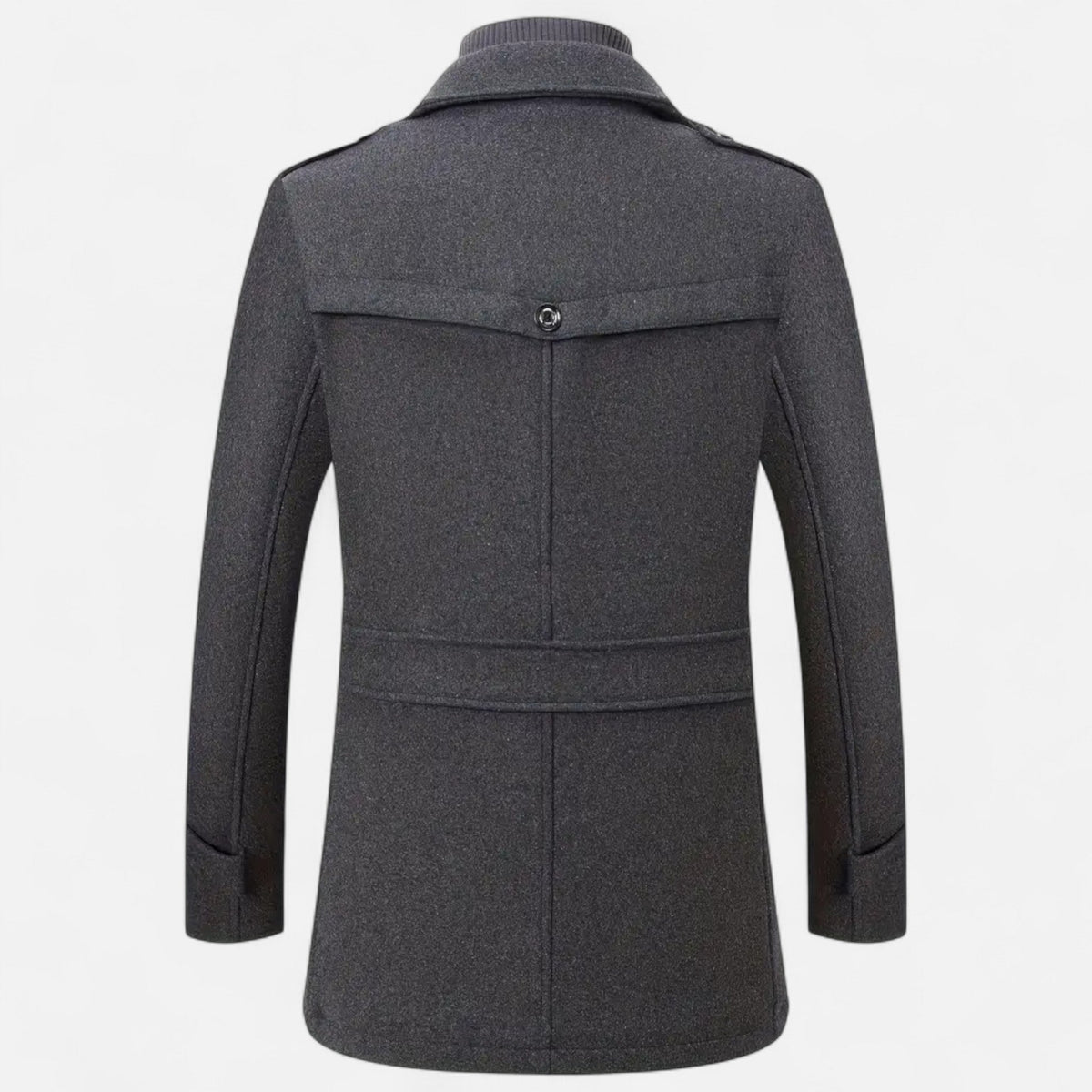 Męski płaszcz tweedowy slim fit – klasyczna odzież wierzchnia na jesień, zimę, do biura, na co dzień i w stylu smart casual