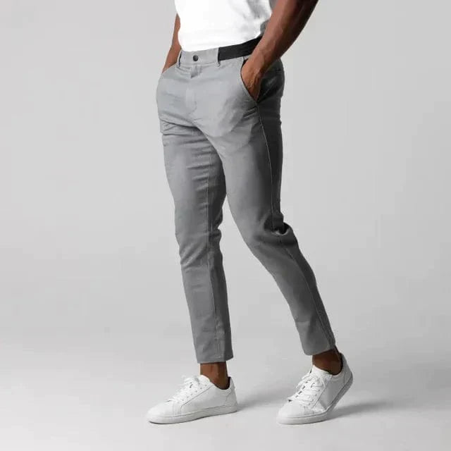 Herre Slim Fit Chino-bukser – Klassisk Design Til Kontor, Hverdagsbrug, Fritid Og Smart Casual Stil