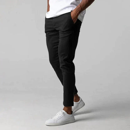 Herre Slim Fit Chino-bukser – Klassisk Design Til Kontor, Hverdagsbrug, Fritid Og Smart Casual Stil