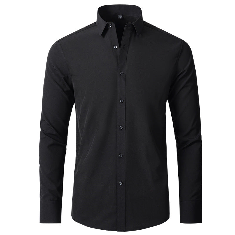 Herre Slim Fit Stretch-Skjorte – Krølfri businessskjorte til kontor og aftenbrug