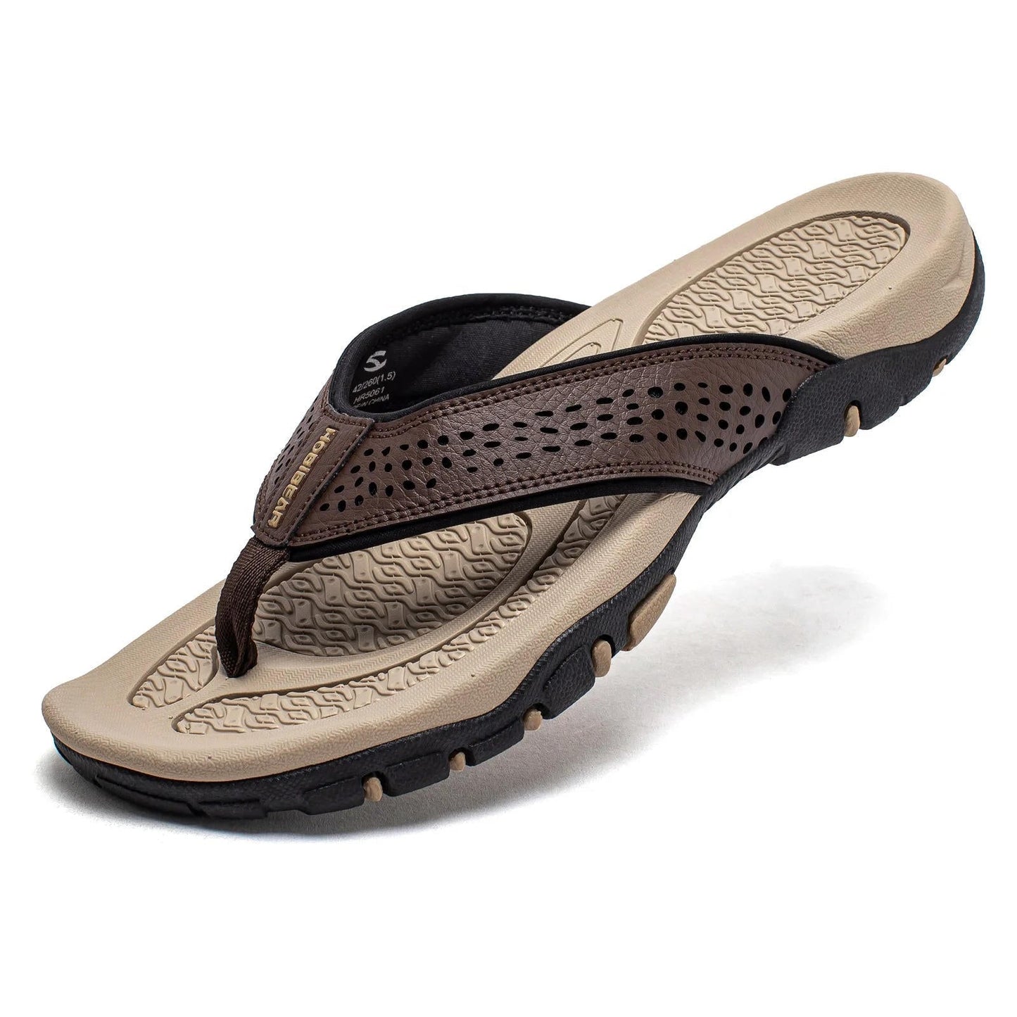 Herre Flip-flops Med Tekstureret Sål – Afslappede Sommersandaler Til Strand, Ferie, Fritid Og Udendørsbrug