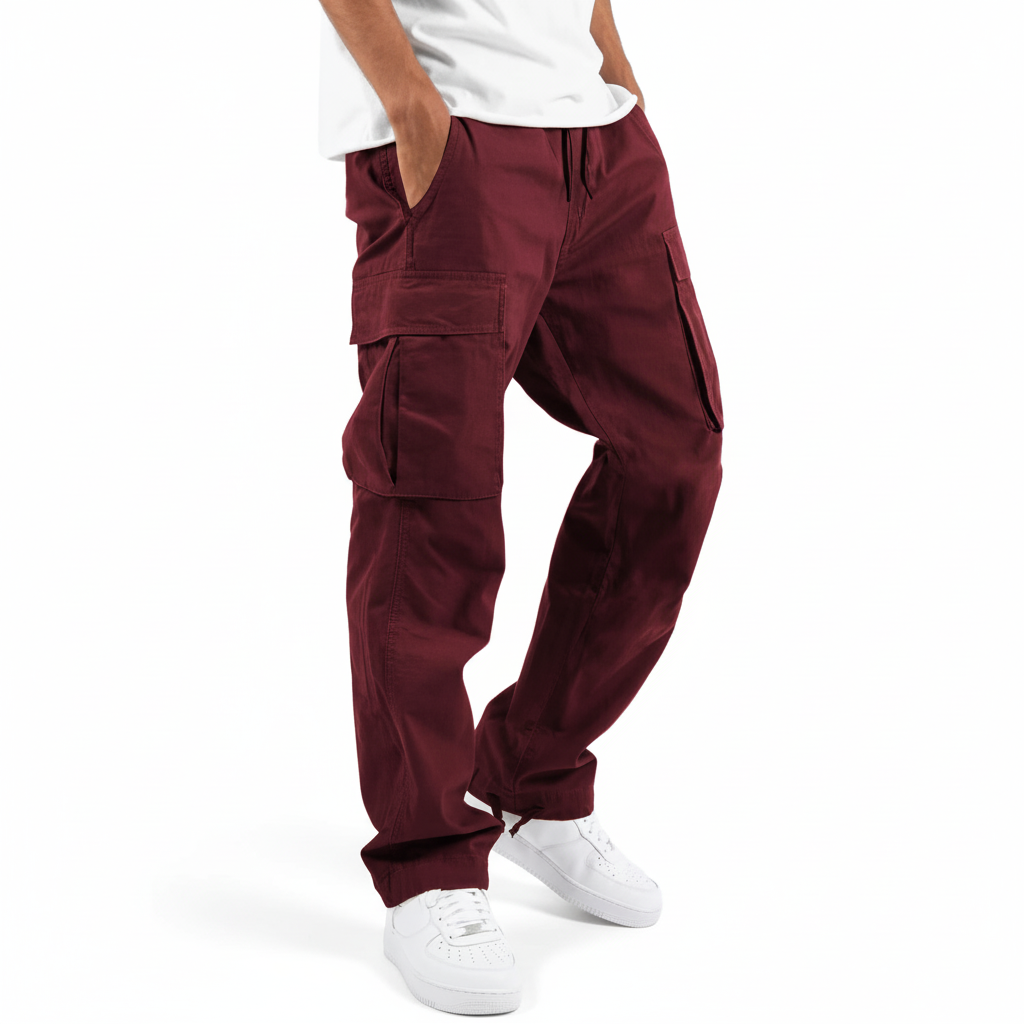 Pantaloni cargo jogger pentru bărbați, din bumbac, cu croială lejeră – pantaloni casual pentru purtare zilnică, timp liber și stil smart casual