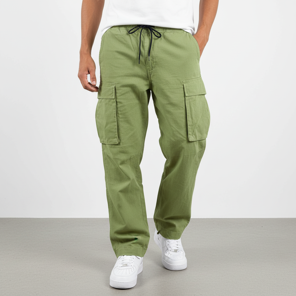 Pantaloni cargo jogger pentru bărbați, din bumbac, cu croială lejeră – pantaloni casual pentru purtare zilnică, timp liber și stil smart casual