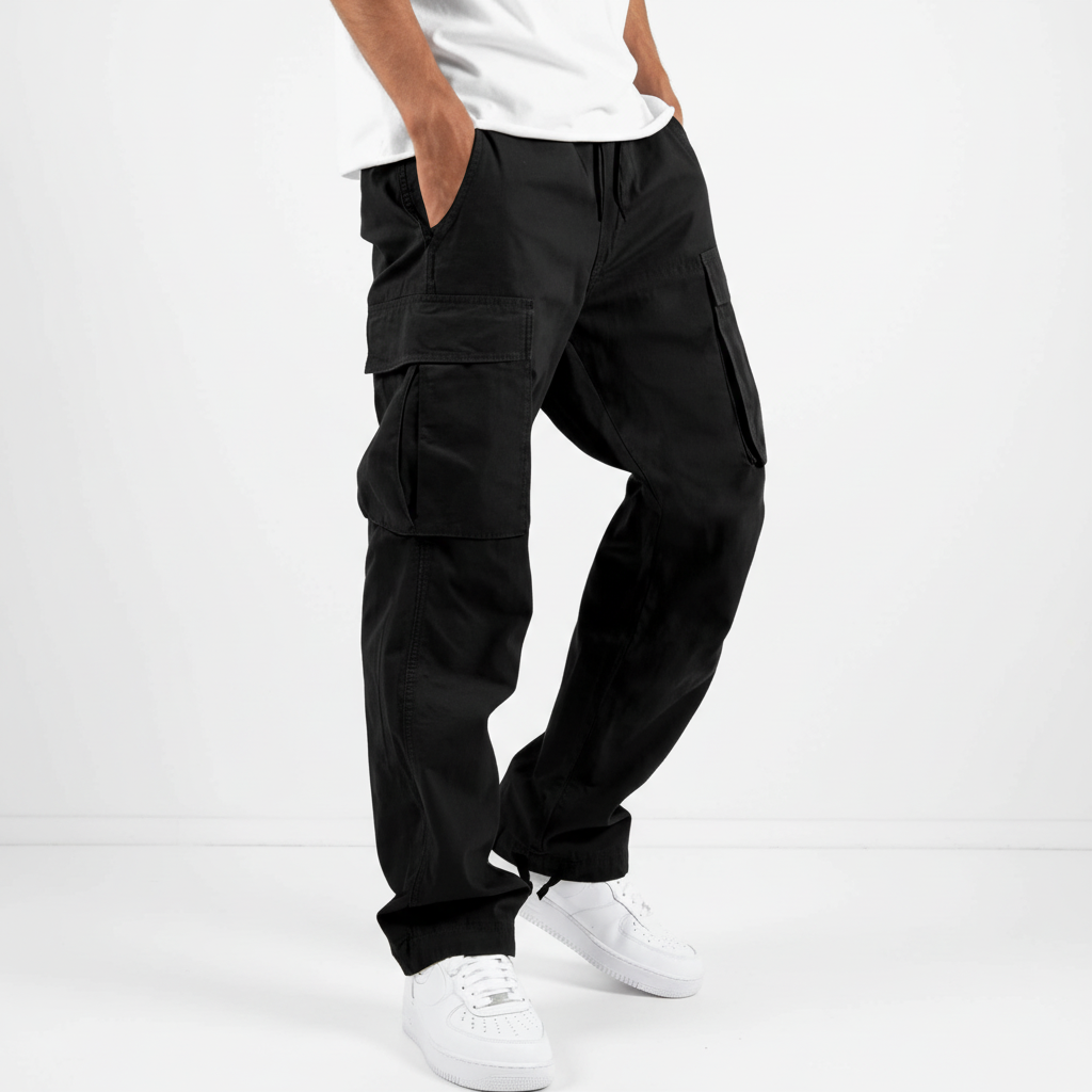 Pantaloni cargo jogger pentru bărbați, din bumbac, cu croială lejeră – pantaloni casual pentru purtare zilnică, timp liber și stil smart casual