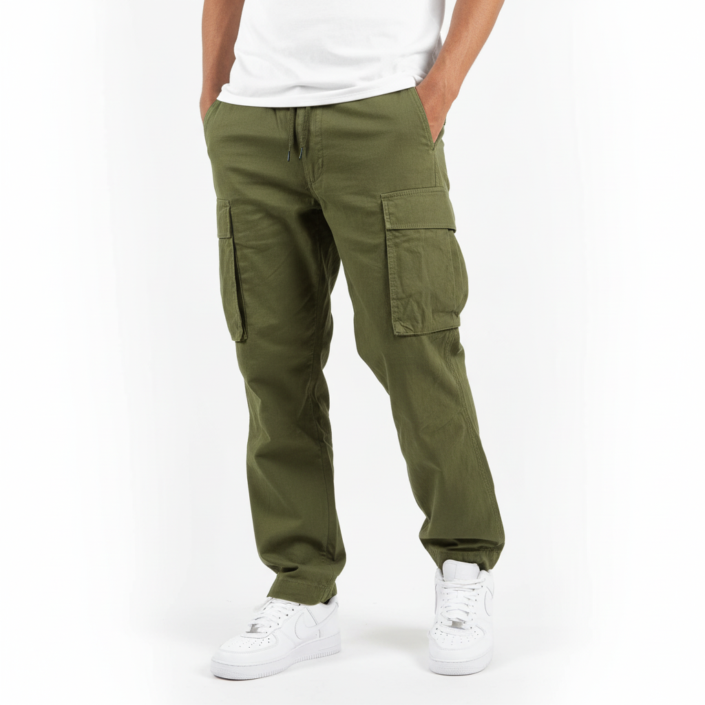 Pantaloni cargo jogger pentru bărbați, din bumbac, cu croială lejeră – pantaloni casual pentru purtare zilnică, timp liber și stil smart casual