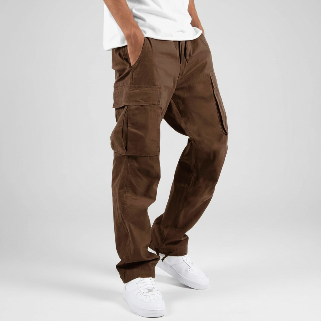 Pantaloni cargo jogger pentru bărbați, din bumbac, cu croială lejeră – pantaloni casual pentru purtare zilnică, timp liber și stil smart casual