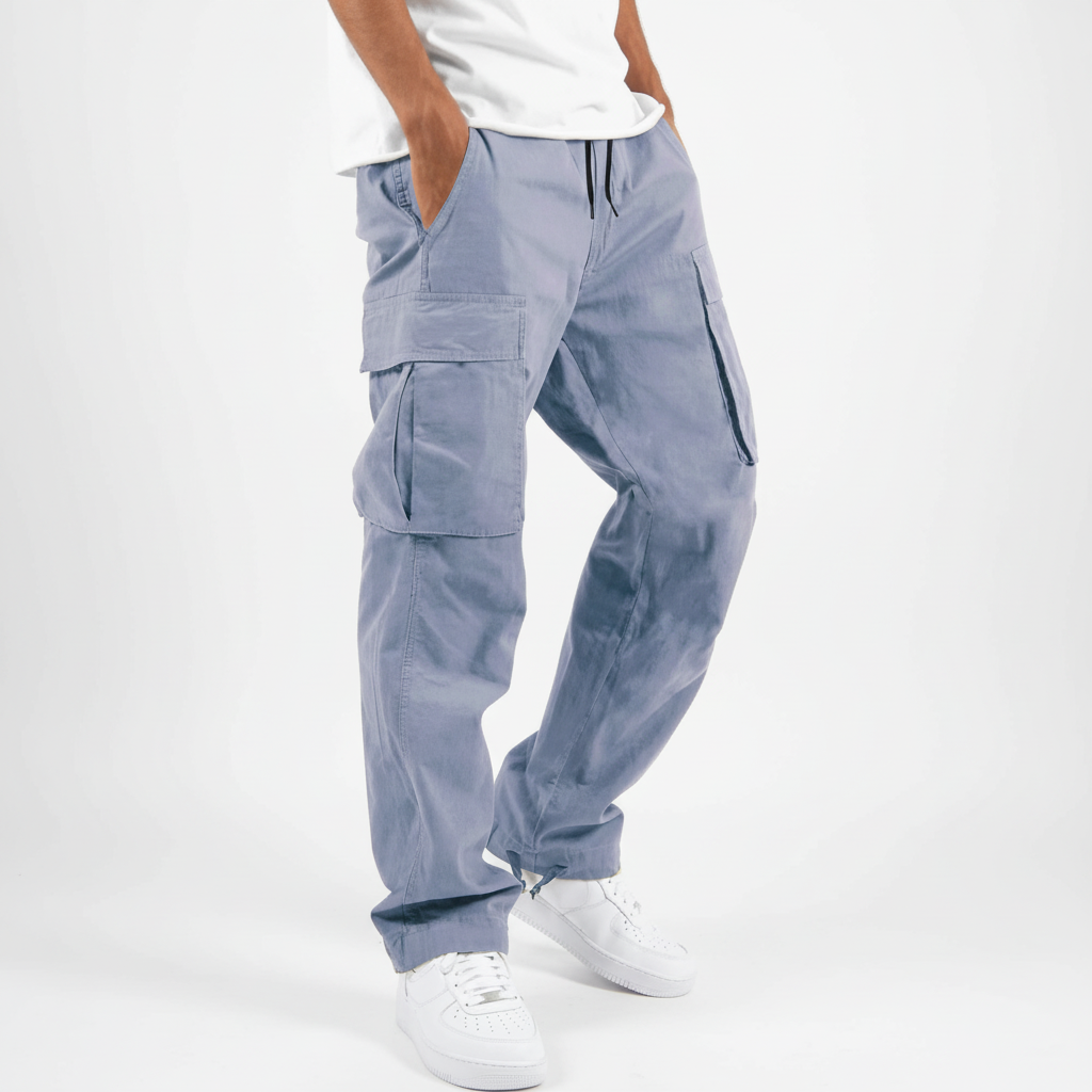 Pantaloni cargo jogger pentru bărbați, din bumbac, cu croială lejeră – pantaloni casual pentru purtare zilnică, timp liber și stil smart casual