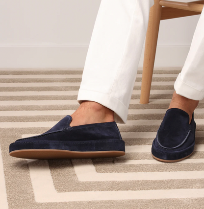 Herre Slip-On Loafers i Ruskindslook – Polstrede Smart Casual Sko til Hverdagsbrug