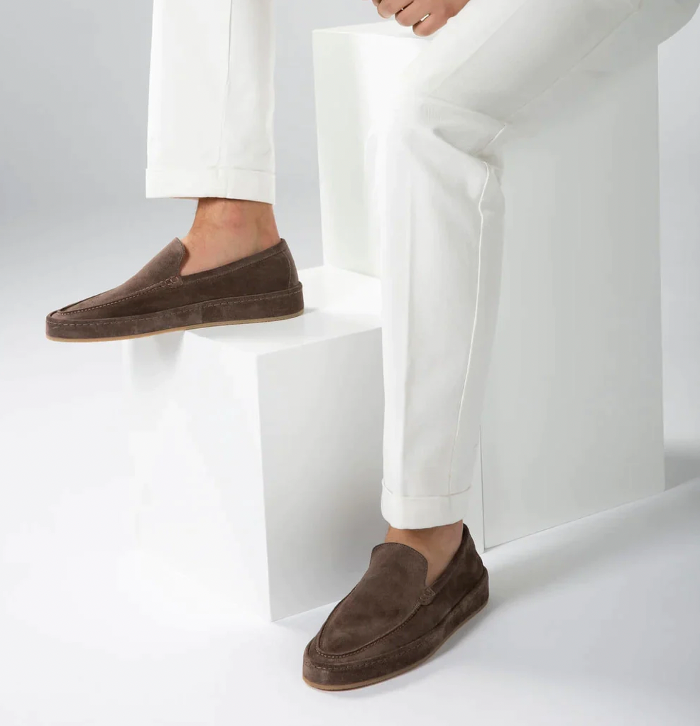 Herre Slip-On Loafers i Ruskindslook – Polstrede Smart Casual Sko til Hverdagsbrug