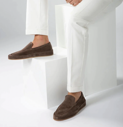 Herre Slip-On Loafers i Ruskindslook – Polstrede Smart Casual Sko til Hverdagsbrug