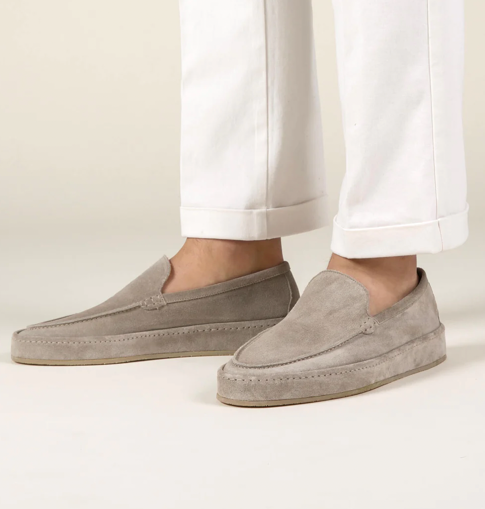 Herre Slip-On Loafers i Ruskindslook – Polstrede Smart Casual Sko til Hverdagsbrug