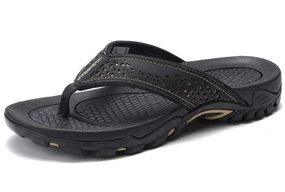 Herre Flip-flops Med Tekstureret Sål – Afslappede Sommersandaler Til Strand, Ferie, Fritid Og Udendørsbrug