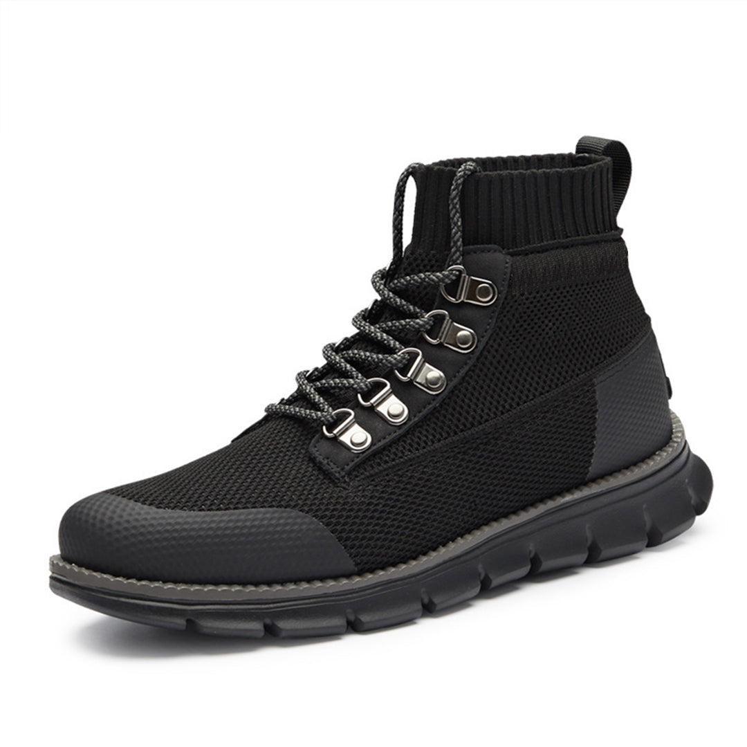 Sneakers high-top respirabili pentru bărbați, din plasă – pantofi ușori și susținători pentru utilizare zilnică, timp liber și stil relaxat