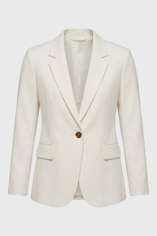Dame Skræddersyet Blazer Med Enkeltknaplukning – Elegant Jakke Til Kontor, Business, Hverdagsbrug Og Smart Casual Stil