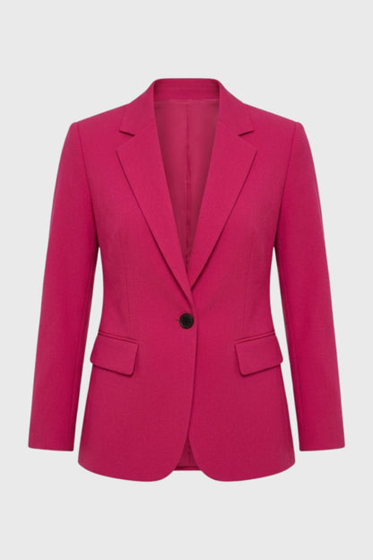 Blazer entallado para mujer con cierre de un botón - Chaqueta elegante para la oficina, negocios, el día a día y un estilo casual elegante