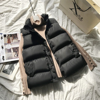 Dame Polstret Bodywarmer – Gilet Med Høj Krave Til Overgangslag