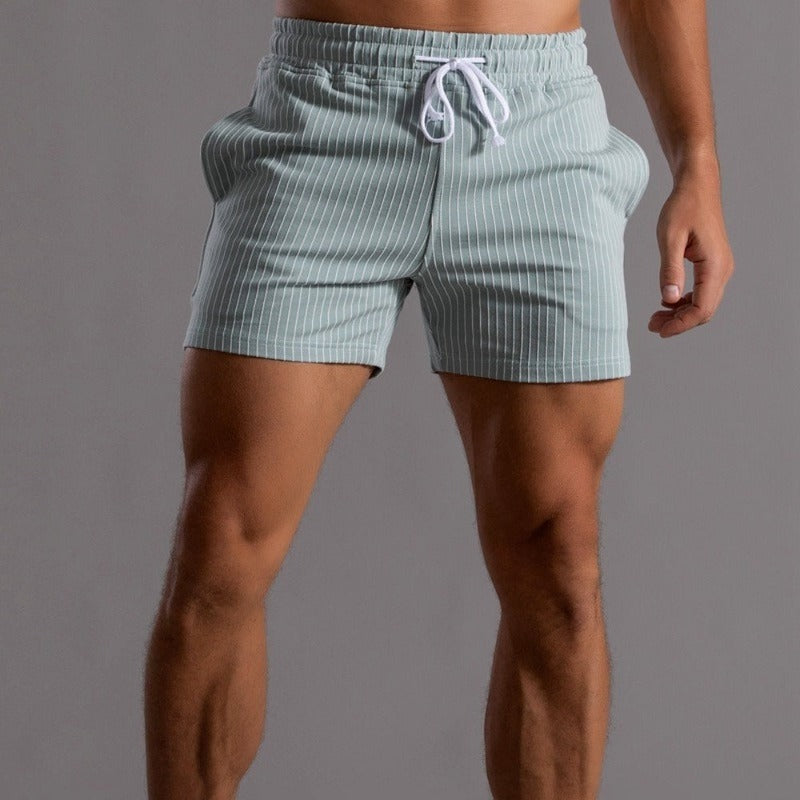 Men’s Striped Summer Shorts with Elastic Waist and Drawstring – Lightweight, Comfortable Shorts for Beach Vacations, Travel, and Casual Everyday Wear