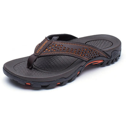 Herre Flip-flops Med Tekstureret Sål – Afslappede Sommersandaler Til Strand, Ferie, Fritid Og Udendørsbrug