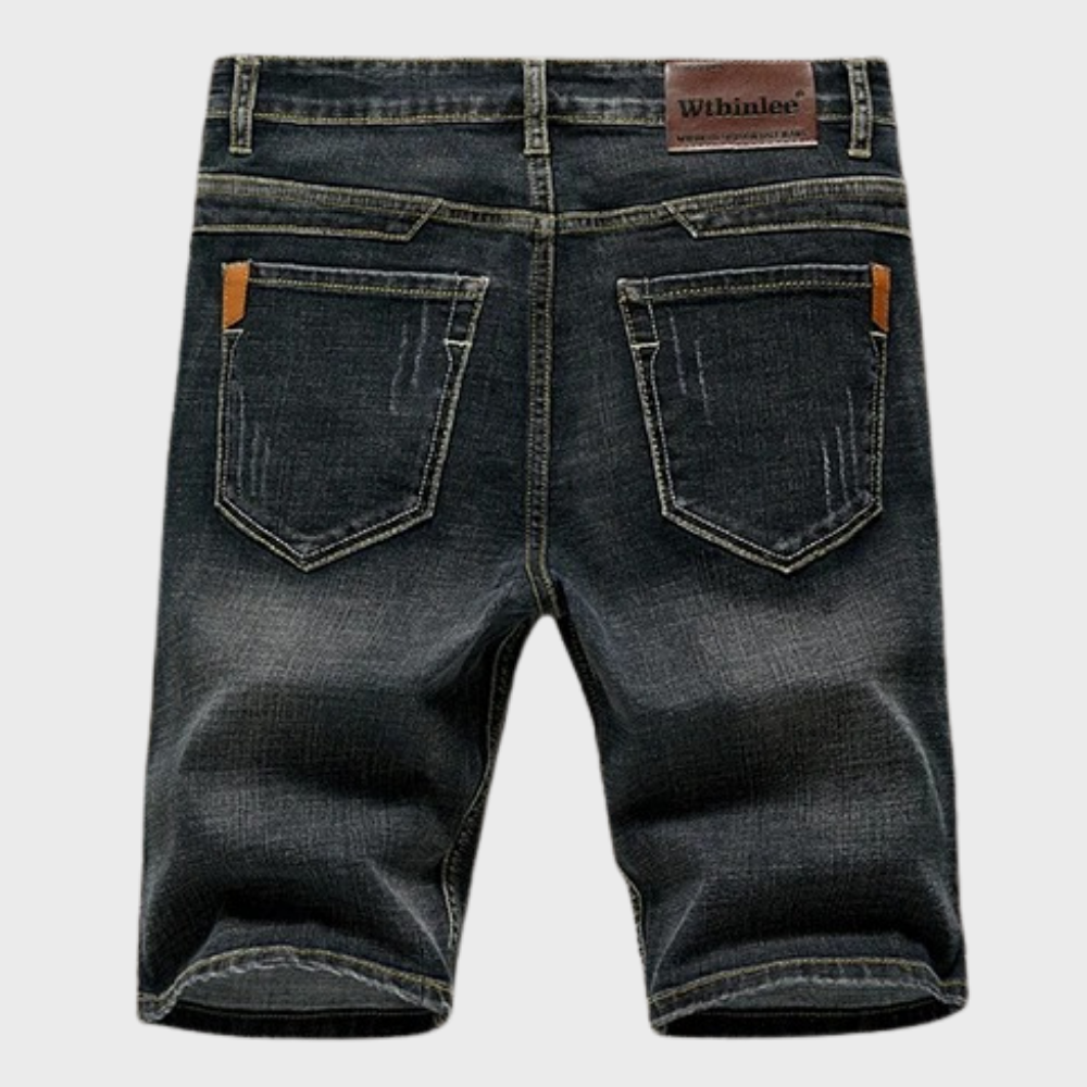 Herre Klassiske Denimshorts Med Afslappet Pasform – Komfortable Shorts Til Sommer, Ferie, Fritid Og Hverdagsbrug