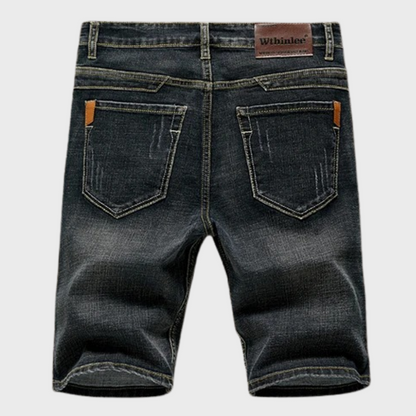 Herre Klassiske Denimshorts Med Afslappet Pasform – Komfortable Shorts Til Sommer, Ferie, Fritid Og Hverdagsbrug