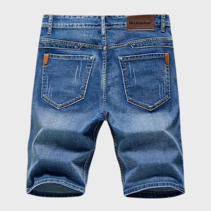 Herre Klassiske Denimshorts Med Afslappet Pasform – Komfortable Shorts Til Sommer, Ferie, Fritid Og Hverdagsbrug