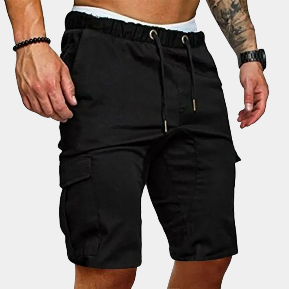 Herre Cargo Shorts Med Snøre Og Utility Detaljer