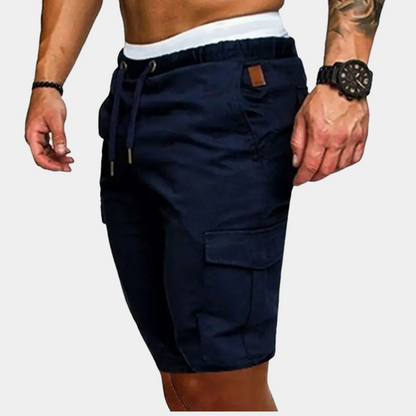 Herre Cargo Shorts Med Snøre Og Utility Detaljer