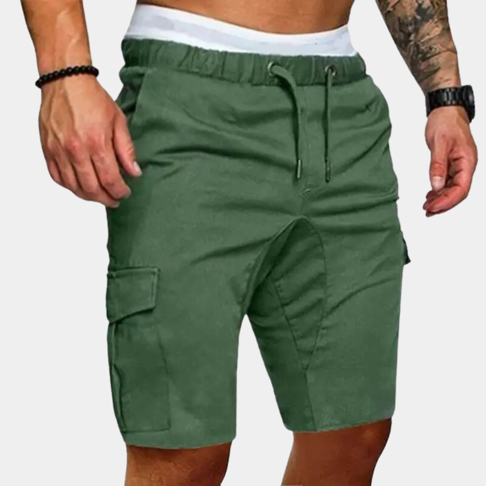 Herre Cargo Shorts Med Snøre Og Utility Detaljer