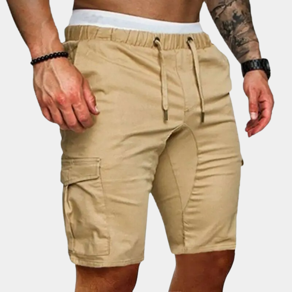 Herre Cargo Shorts Med Snøre Og Utility Detaljer