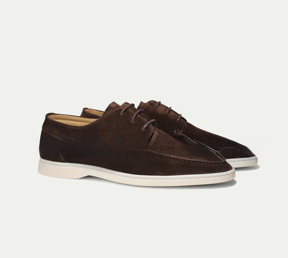 Loafers bărbătești din piele cu închidere cu șireturi – pantofi clasici pentru afaceri, birou, petreceri și ținute smart casual de zi cu zi