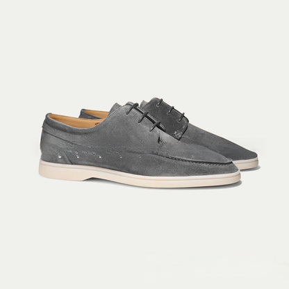 Loafers bărbătești din piele cu închidere cu șireturi – pantofi clasici pentru afaceri, birou, petreceri și ținute smart casual de zi cu zi