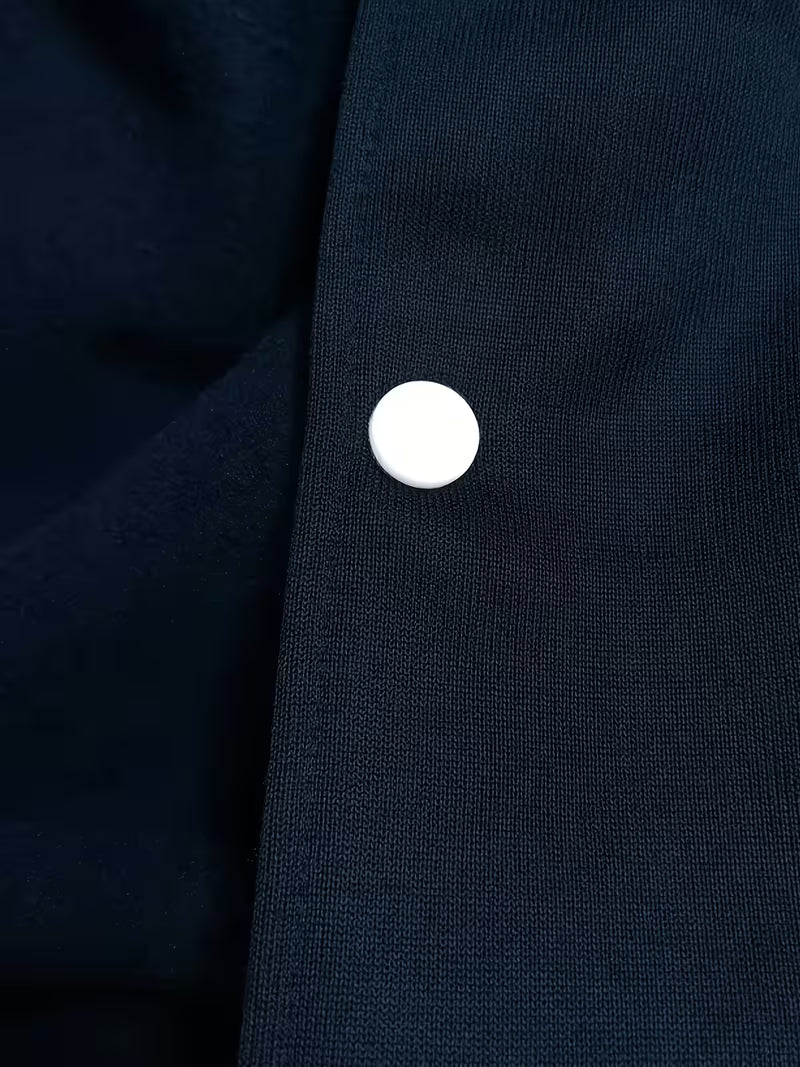 Men's Color-Block Jacket with Baseball Collar and Zip Closure – Lightweight Autumn Jacket for Everyday Wear, Leisure, Travel and Casual Style