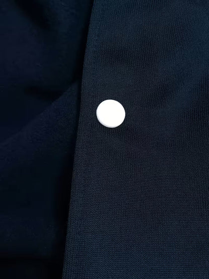 Men's Color-Block Jacket with Baseball Collar and Zip Closure – Lightweight Autumn Jacket for Everyday Wear, Leisure, Travel and Casual Style