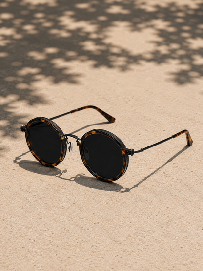 Ochelari de soare pentru bărbați, cu ramă rotundă și lentile polarizate – design inspirat de stilul vintage pentru vară, vacanță, condus și utilizare zilnică