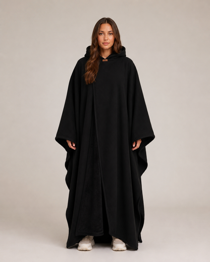 Manta ponible extragrande con capucha para mujer, forro suave y largo completo - Manta cálida y cómoda para relajarse, trabajar desde casa y disfrutar de días acogedores en interiores