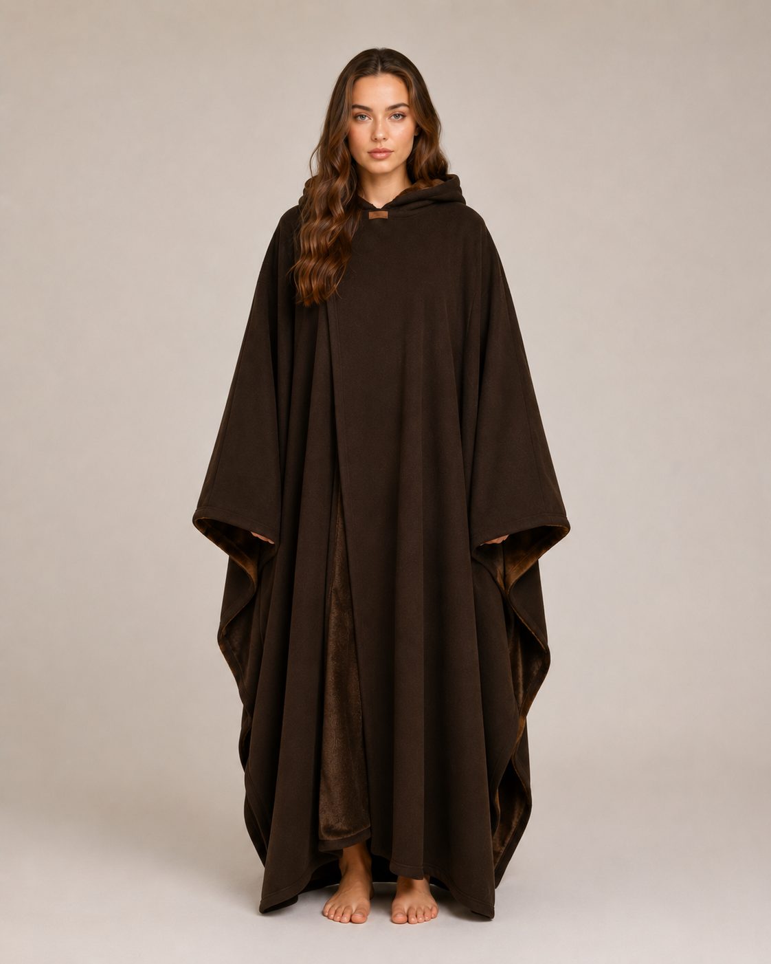 Manta ponible extragrande con capucha para mujer, forro suave y largo completo - Manta cálida y cómoda para relajarse, trabajar desde casa y disfrutar de días acogedores en interiores