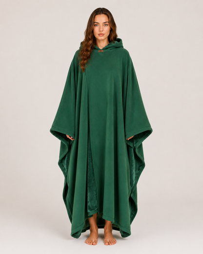 Manta ponible extragrande con capucha para mujer, forro suave y largo completo - Manta cálida y cómoda para relajarse, trabajar desde casa y disfrutar de días acogedores en interiores