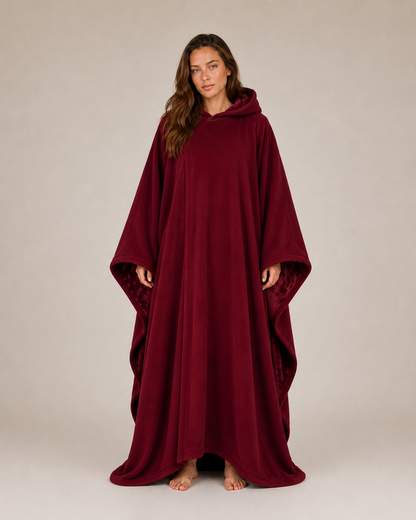 Manta ponible extragrande con capucha para mujer, forro suave y largo completo - Manta cálida y cómoda para relajarse, trabajar desde casa y disfrutar de días acogedores en interiores