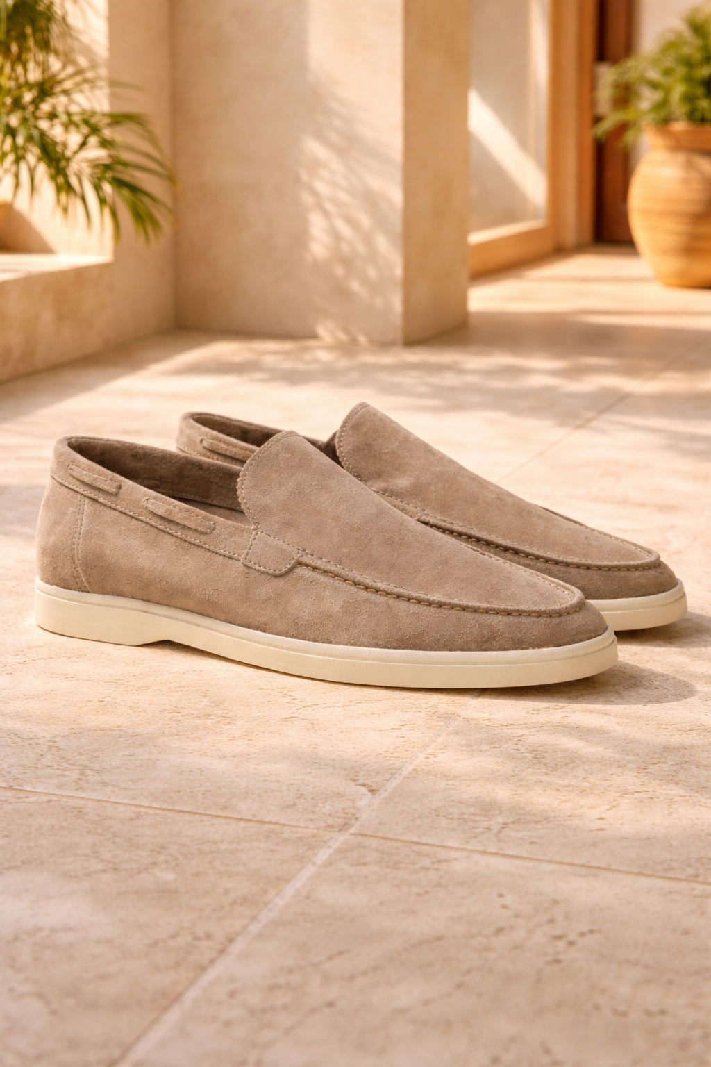 Herre Slip-On Loafers Med Minimalistisk Design Og Komfort