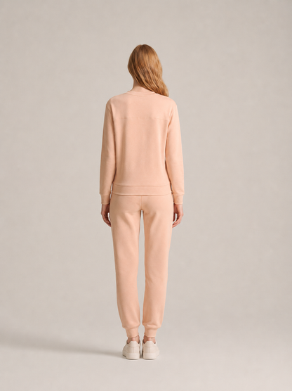 Conjunto térmico de mujer para estar en casa, con sudadera de manga larga y joggers con forro polar - Conjunto cálido y cómodo para los días fríos, para llevar a capas y relajarse en casa