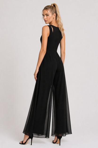 Jumpsuit Let Struktur Ærmeløs Wide Leg Flydende Silhuet