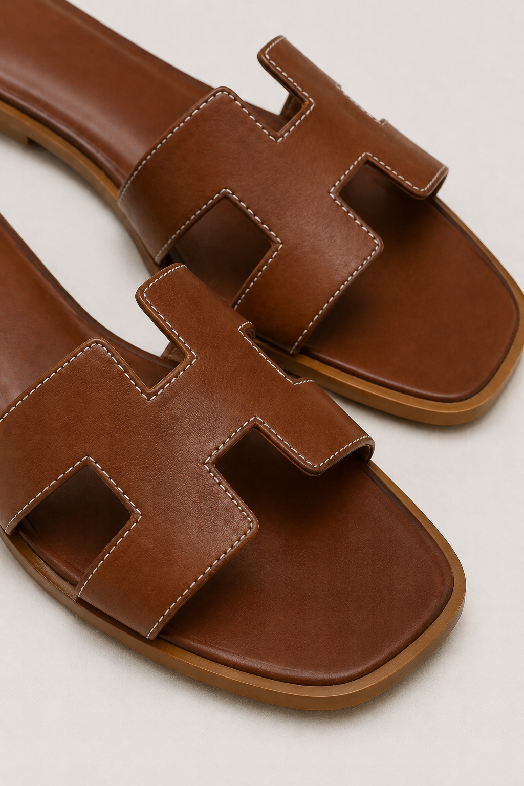 Læder Sandaler Slip-On Flad Komfort